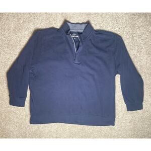 Greg Norman Mens Long Sleeve Blue 1/4 Zip Collared Golf Sweatshirt XXL